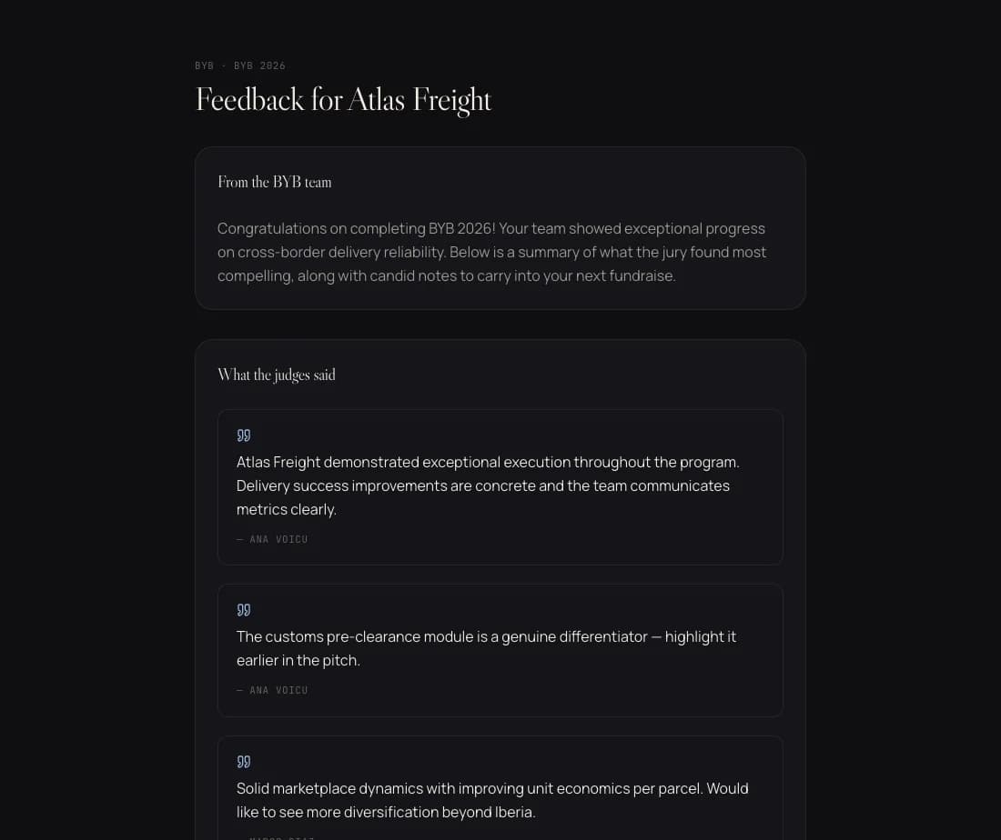 Feedback structurat, nu un email de respingere